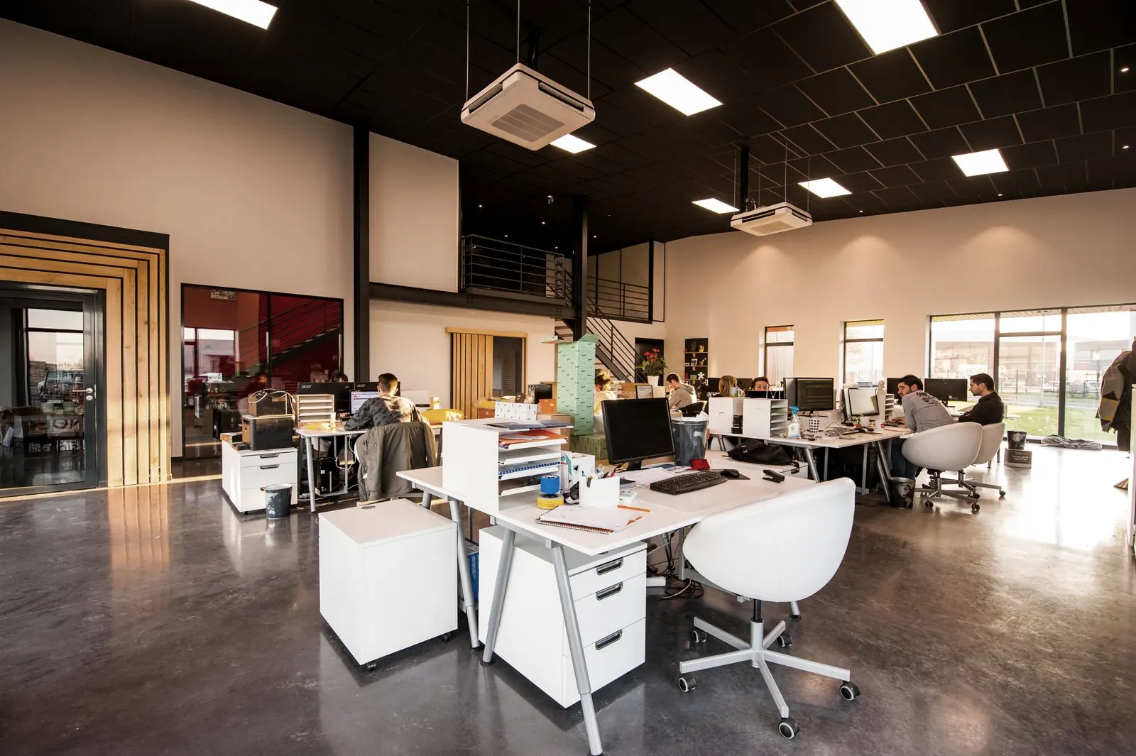 An agency studio floor during working hours